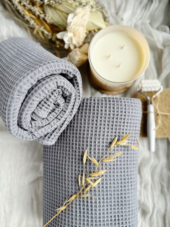 Kokvilnas dvielis "Pelēks" Image 4