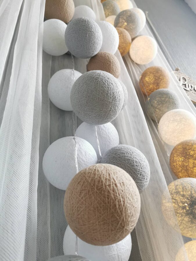 Kokvilnas bumbu virtene "Labrīt, ir sestdiena!" Image 2