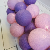 Kokvilnas bumbu virtene "Ceriņu dārzs" Image 6