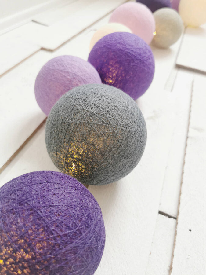 Kokvilnas bumbu virtene "Vīnogu garša" Image 5