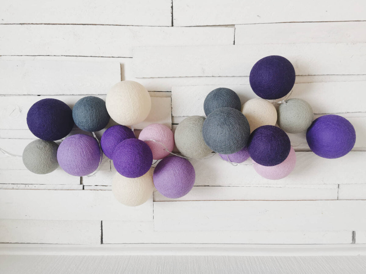 Kokvilnas bumbu virtene "Vīnogu garša" Image 4