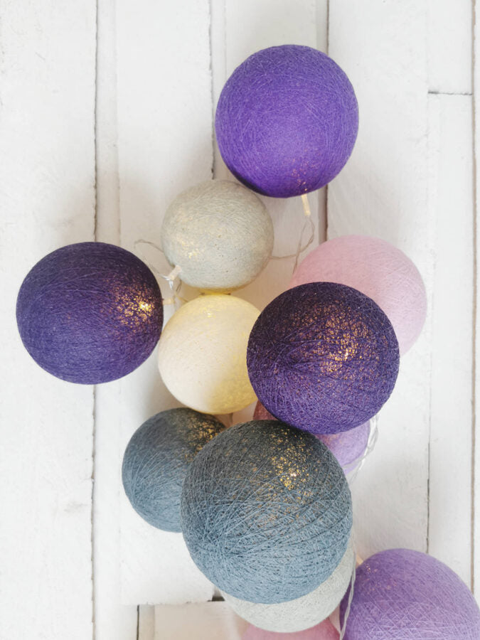 Kokvilnas bumbu virtene "Vīnogu garša" Image 2