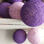 Kokvilnas bumbu virtene "Ceriņu dārzs" Image 5