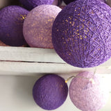 Kokvilnas bumbu virtene "Ceriņu dārzs" Image 5