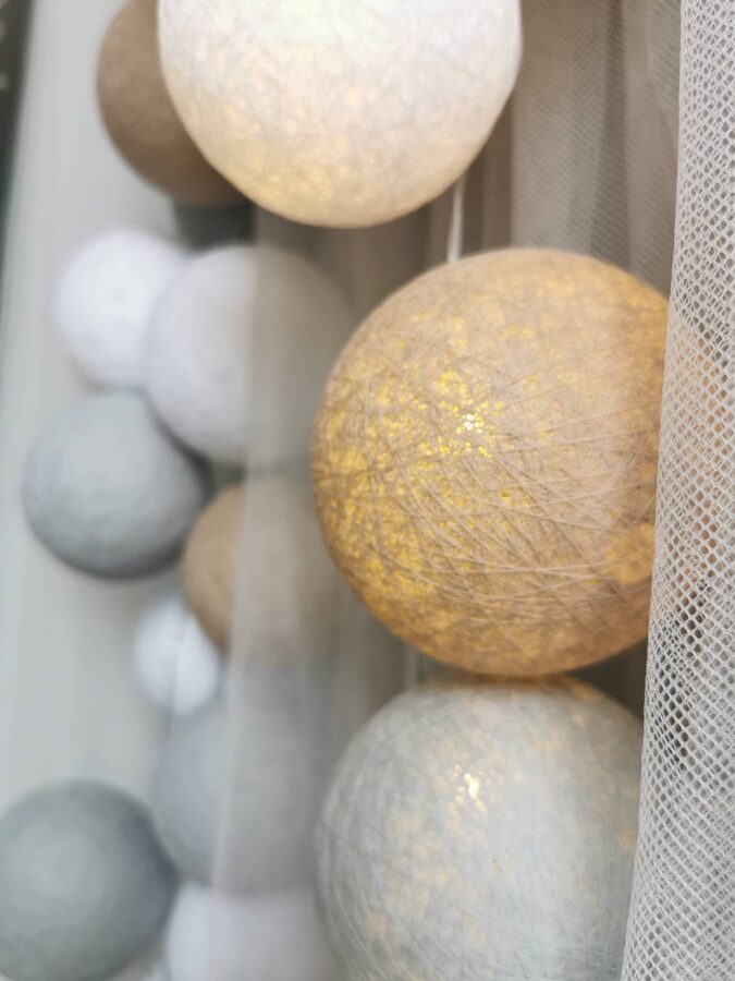 Kokvilnas bumbu virtene "Labrīt, ir sestdiena!" Image 3