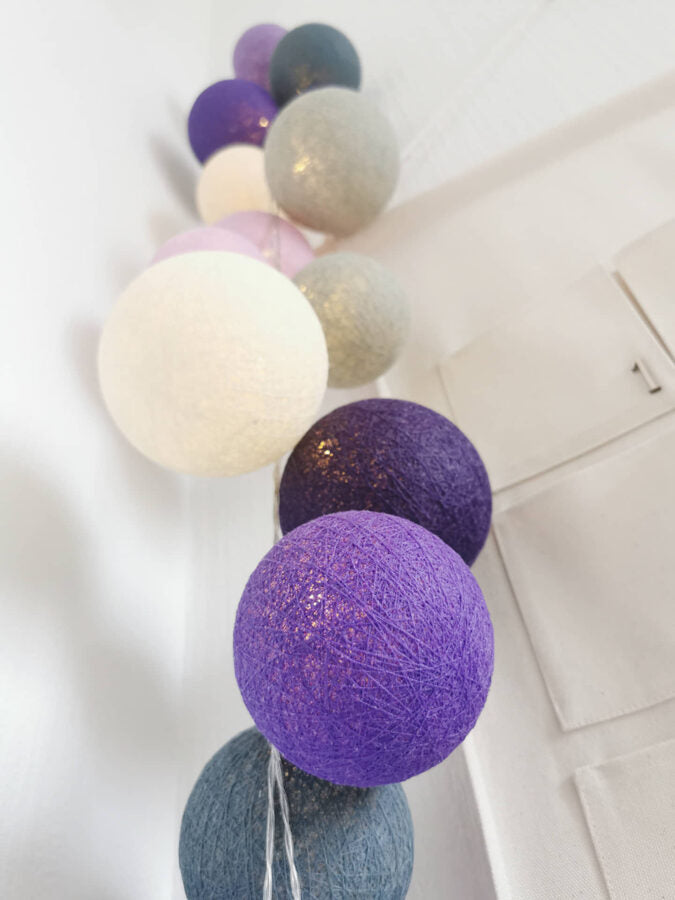 Kokvilnas bumbu virtene "Vīnogu garša" Image 6