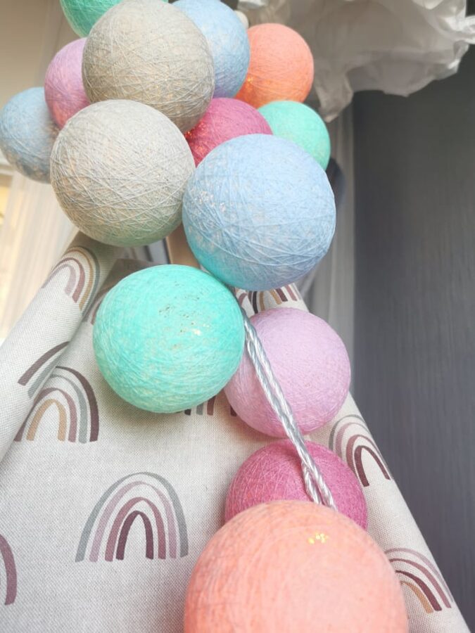 Kokvilnas bumbu virtene "Krāsu virpulis" Image 2