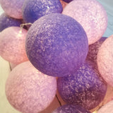 Kokvilnas bumbu virtene "Ceriņu dārzs" Image 7