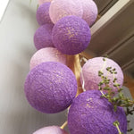 Kokvilnas bumbu virtene "Ceriņu dārzs" Image 3