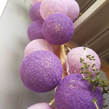 Kokvilnas bumbu virtene "Ceriņu dārzs" Image 3