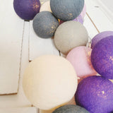 Kokvilnas bumbu virtene "Vīnogu garša" Image