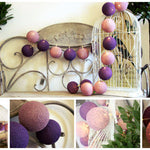 Kokvilnas bumbu virtene "Ceriņu dārzs" Image