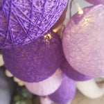 Kokvilnas bumbu virtene "Ceriņu dārzs" Image 4