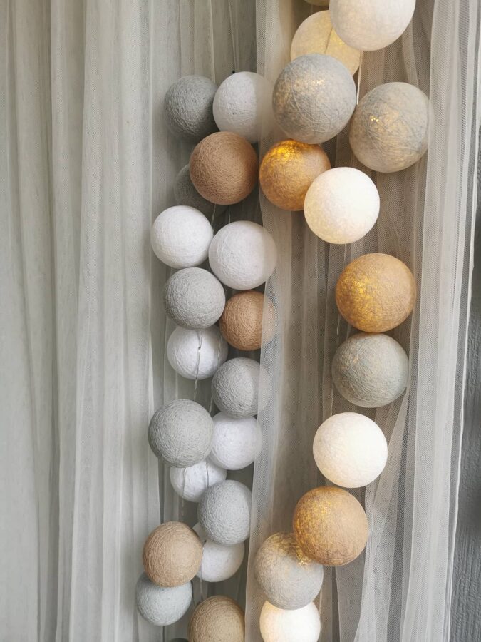 Kokvilnas bumbu virtene "Labrīt, ir sestdiena!" Image